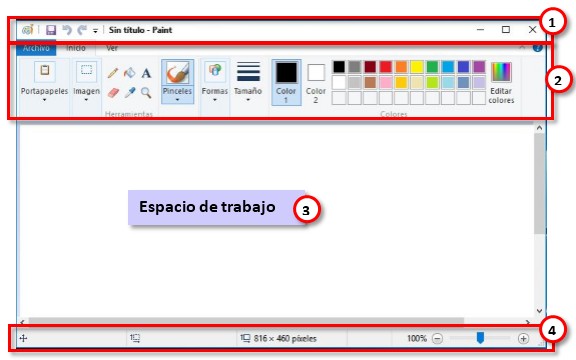 Ilustración 3 - Ventana de MS Paint Ilustración 3 - Ventana de MS Paint