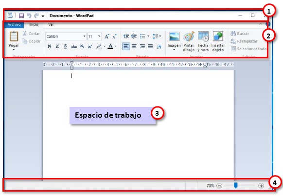 Ilustración 5 - Ventana de WordPad